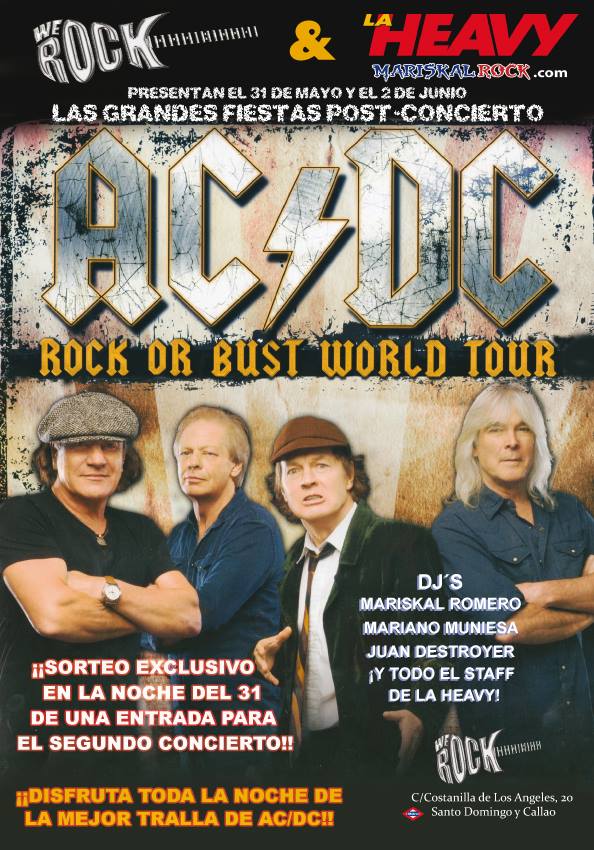Fiestas post-conciertos de AC/DC en We Rock (Madrid)