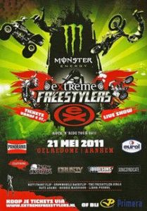 Cartel del evento patrocinado por Monster Energy