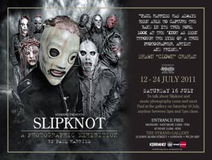 Cartel sobre la exposición de Slipknot