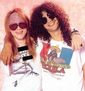 Axl Rose y Slash en otros tiempos