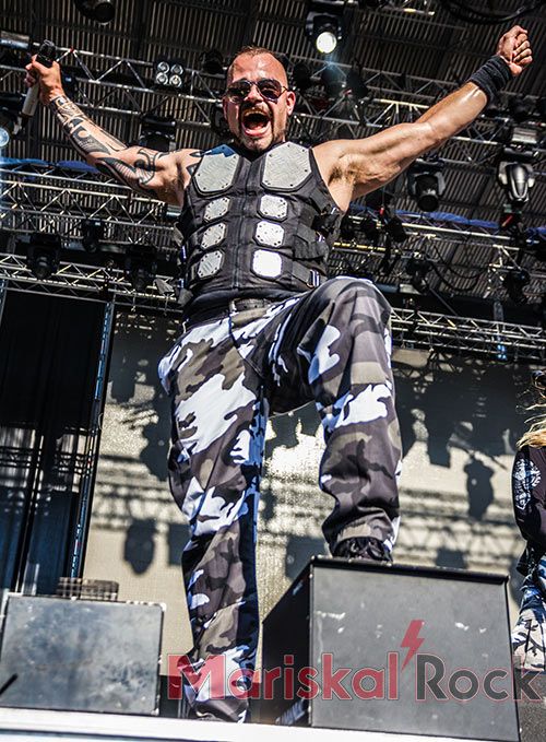 El vocalista de la banda sueca de power metal, en el Rock Fest Barcelona