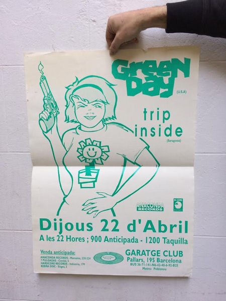 Green-Day-Garatge-póster-barcelona-94