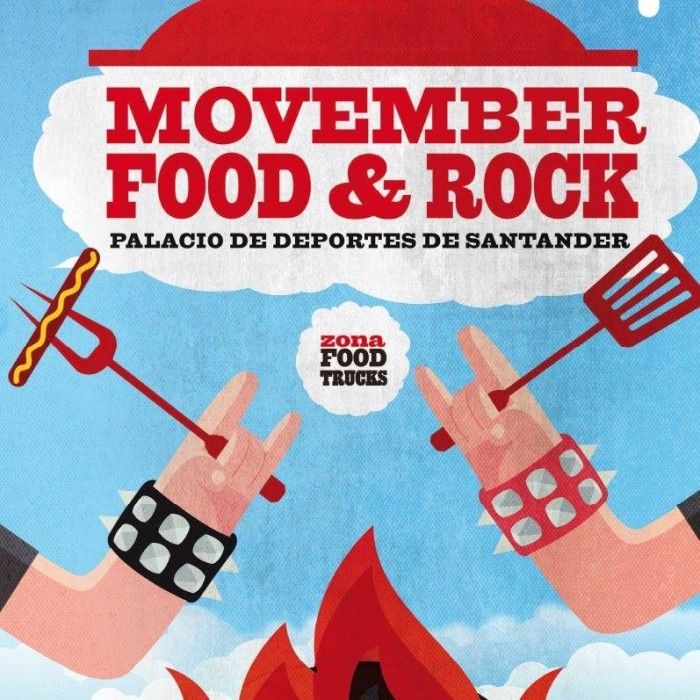 Distribución por días del Movember Food & Rock, con Europe, Rosendo, Loquillo o Avalanch