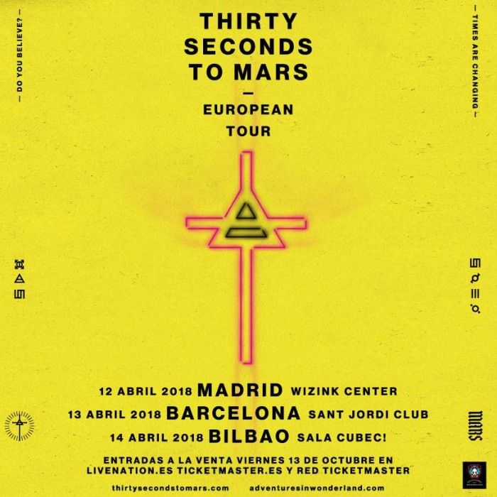 Thirty Seconds To Mars anuncia gira peninsular