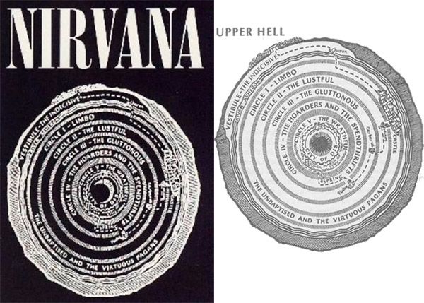 Nirvana Blew Boddah - Significado do primeiro simbolo do Nirvana Primeiro  simbolo do Nirvana 1989 , retrata o inferno de dante , um inferno formado  por 9 círculos, mostrando cada circulo uma