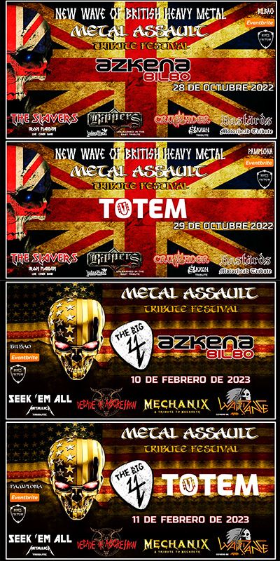 Metal Assault Festival: Nuevas fechas para las actuaciones de Bilbao y  Pamplona en que se rendirá tributo a la NWOBHM y al Big Four -  