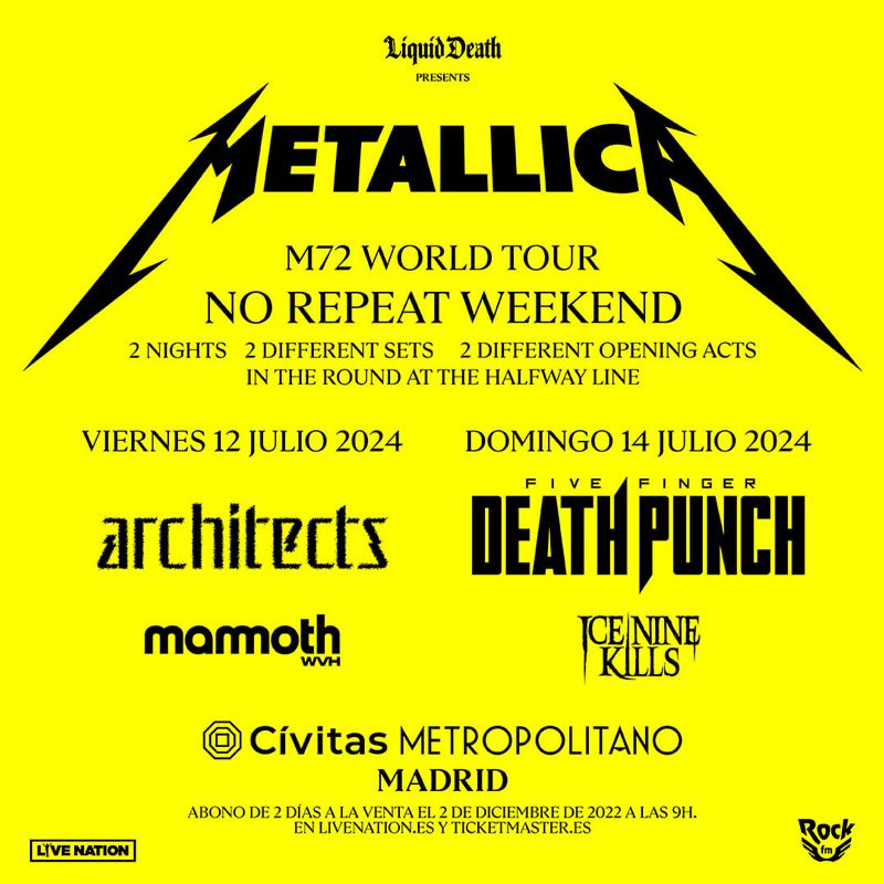 Metallica se reeditan en vinilo los primero 5 discos con colores
