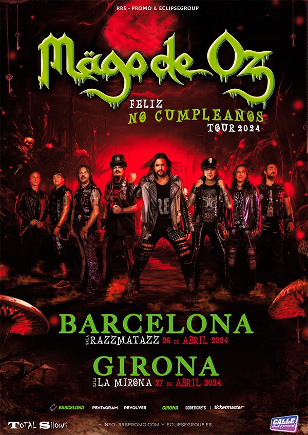 Mägo de Oz llevará a Barcelona y Girona dos de los conciertos del Feliz no  cumpleaños Tour, la presentación del disco Alicia en el Metalverso:  entradas ya a la venta -  